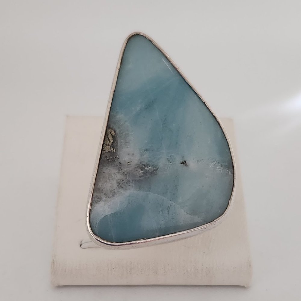 Huge Charles Albert Amazonite Sterling Ring